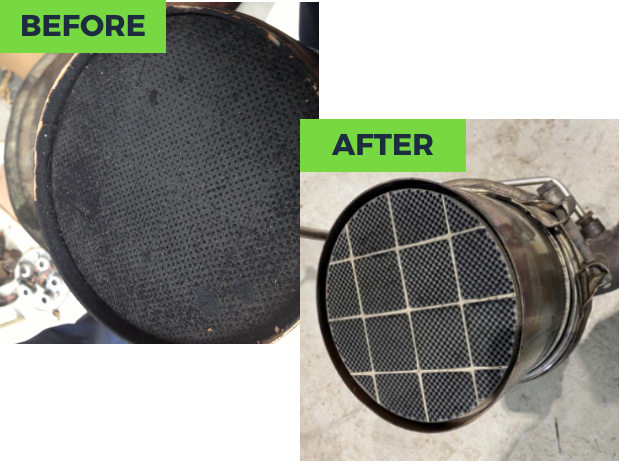 DPF Cleaning before and after